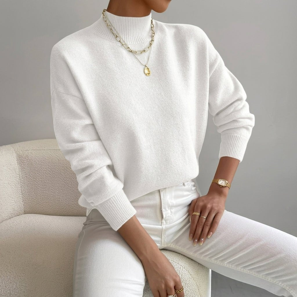 Women's Mock Neck Sweater – Relaxed Fit, Perfect for Everyday Wear - We are MFEO