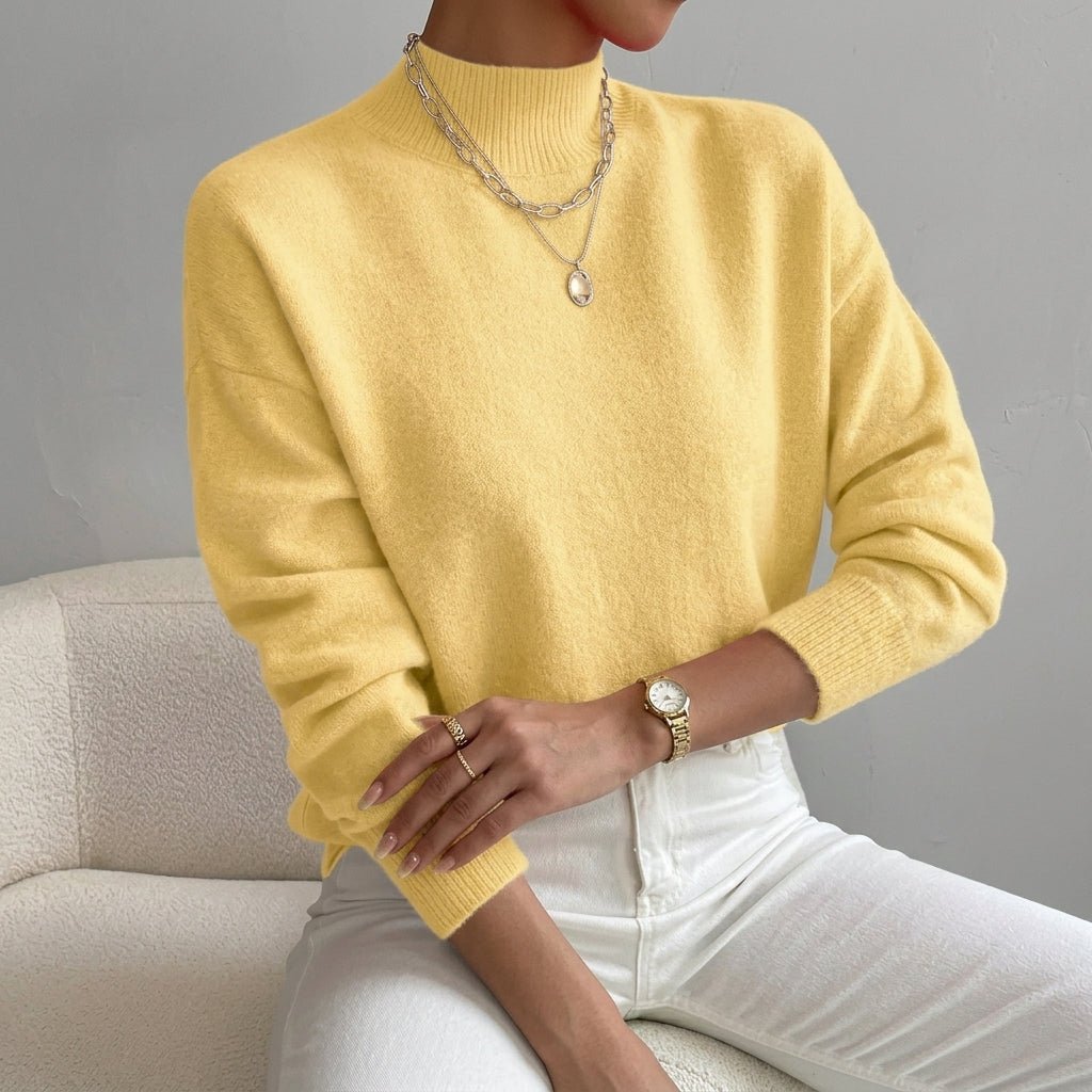 Women's Mock Neck Sweater – Relaxed Fit, Perfect for Everyday Wear - We are MFEO