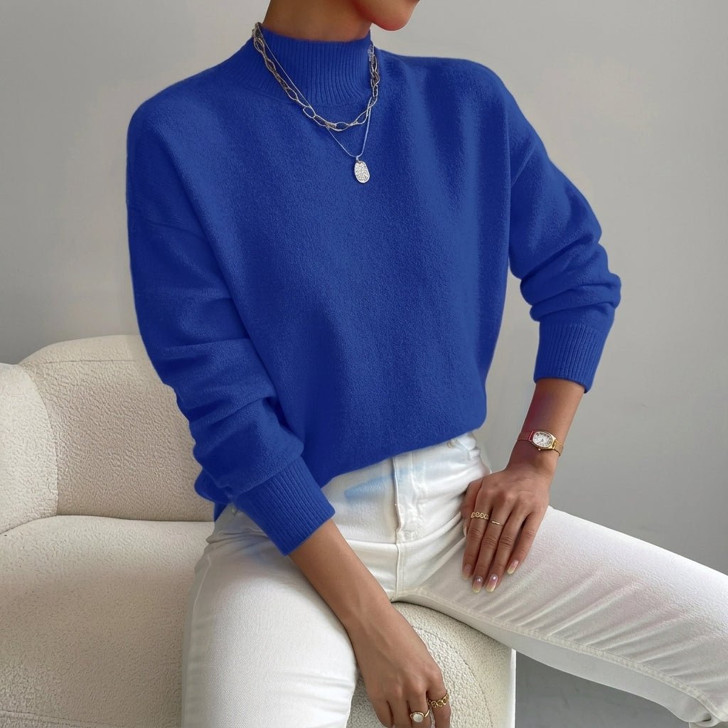 Women's Mock Neck Sweater – Relaxed Fit, Perfect for Everyday Wear - We are MFEO