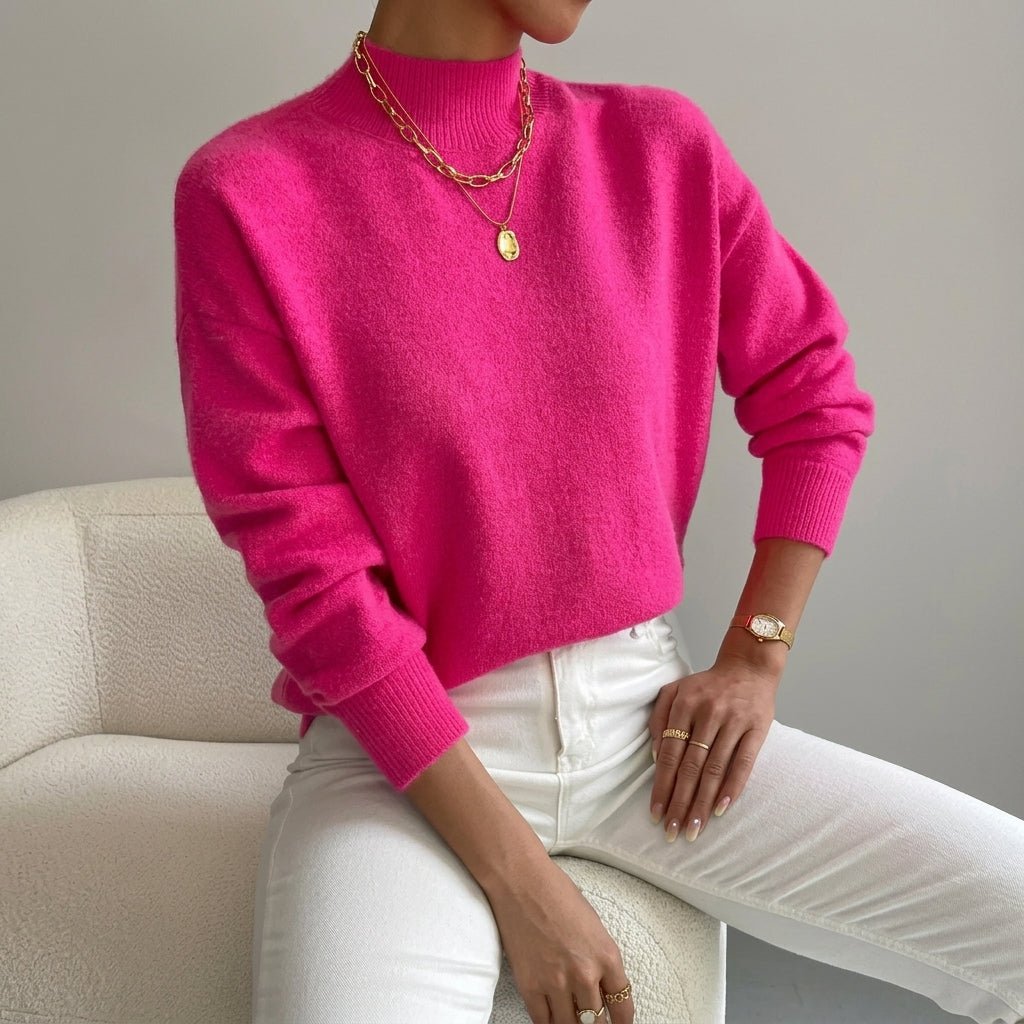 Women's Mock Neck Sweater – Relaxed Fit, Perfect for Everyday Wear - We are MFEO