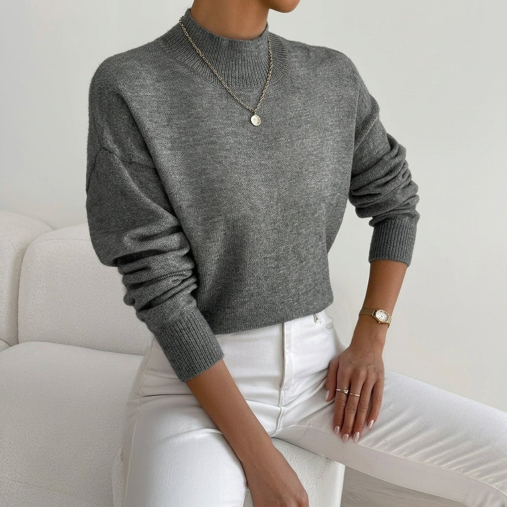 Women's Mock Neck Sweater – Relaxed Fit, Perfect for Everyday Wear - We are MFEO