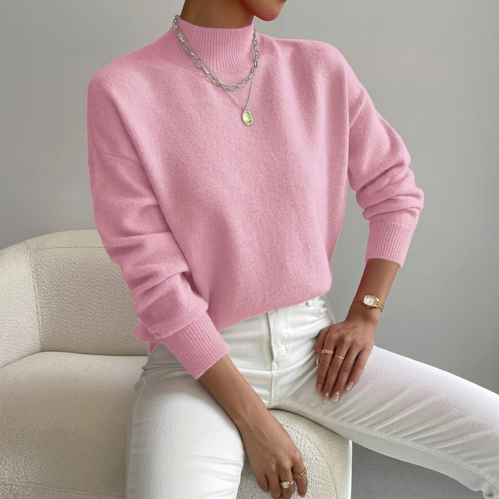 Women's Mock Neck Sweater – Relaxed Fit, Perfect for Everyday Wear - We are MFEO