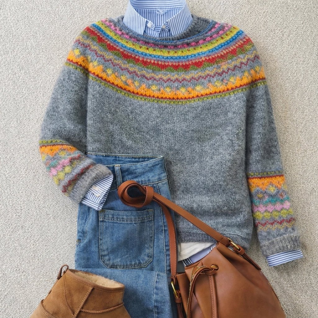Women's Nordic-Inspired Sweater – Cozy Relaxed Fit - We are MFEO