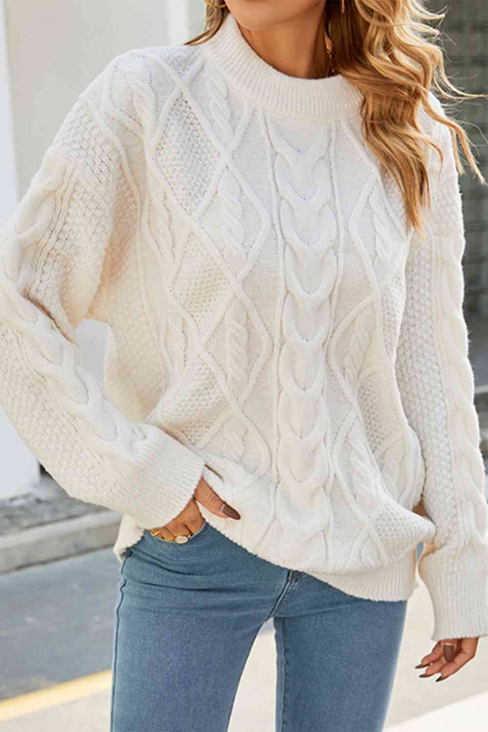Women's Oversized Chunky Knit Jumper – Cable Knit Sweater - We are MFEO