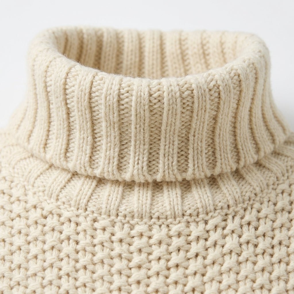 Women's Oversized Chunky Knit Jumper – Turtleneck Sweater for Winter Warmth - We are MFEO