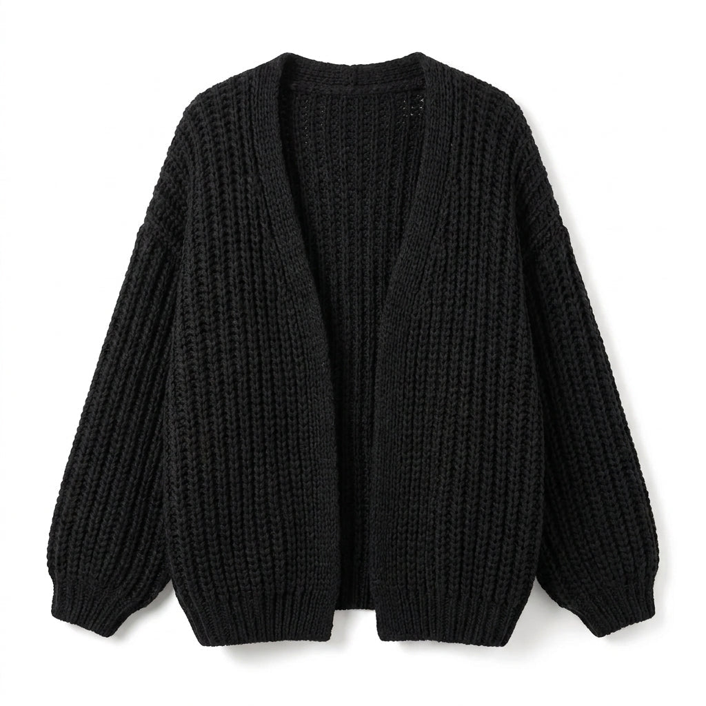 Women's Oversized Cropped Cardigan – Chunky Knit - We are MFEO