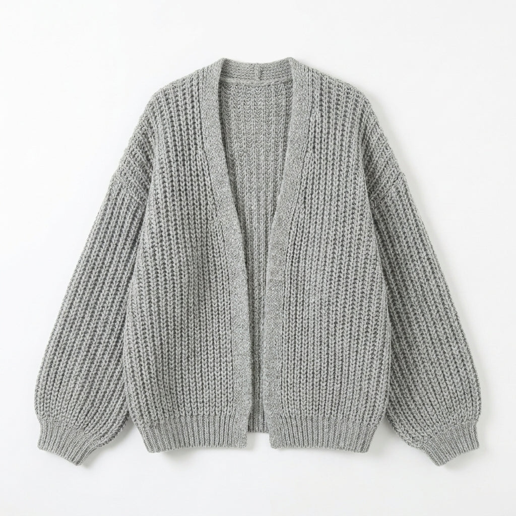 Women's Oversized Cropped Cardigan – Chunky Knit - We are MFEO