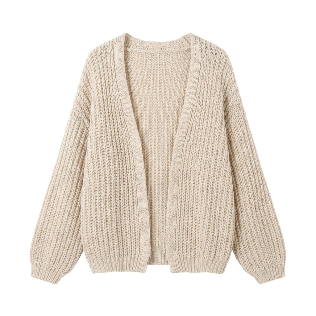 Women's Oversized Cropped Cardigan – Chunky Knit - We are MFEO
