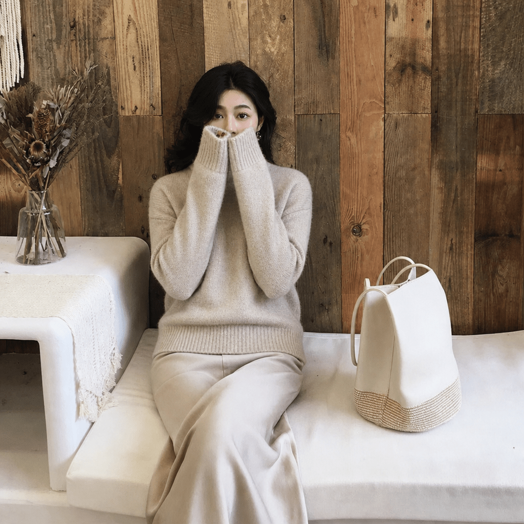 Women's Oversized Jumper – Fluffy Knit with Balloon Sleeves - We are MFEO