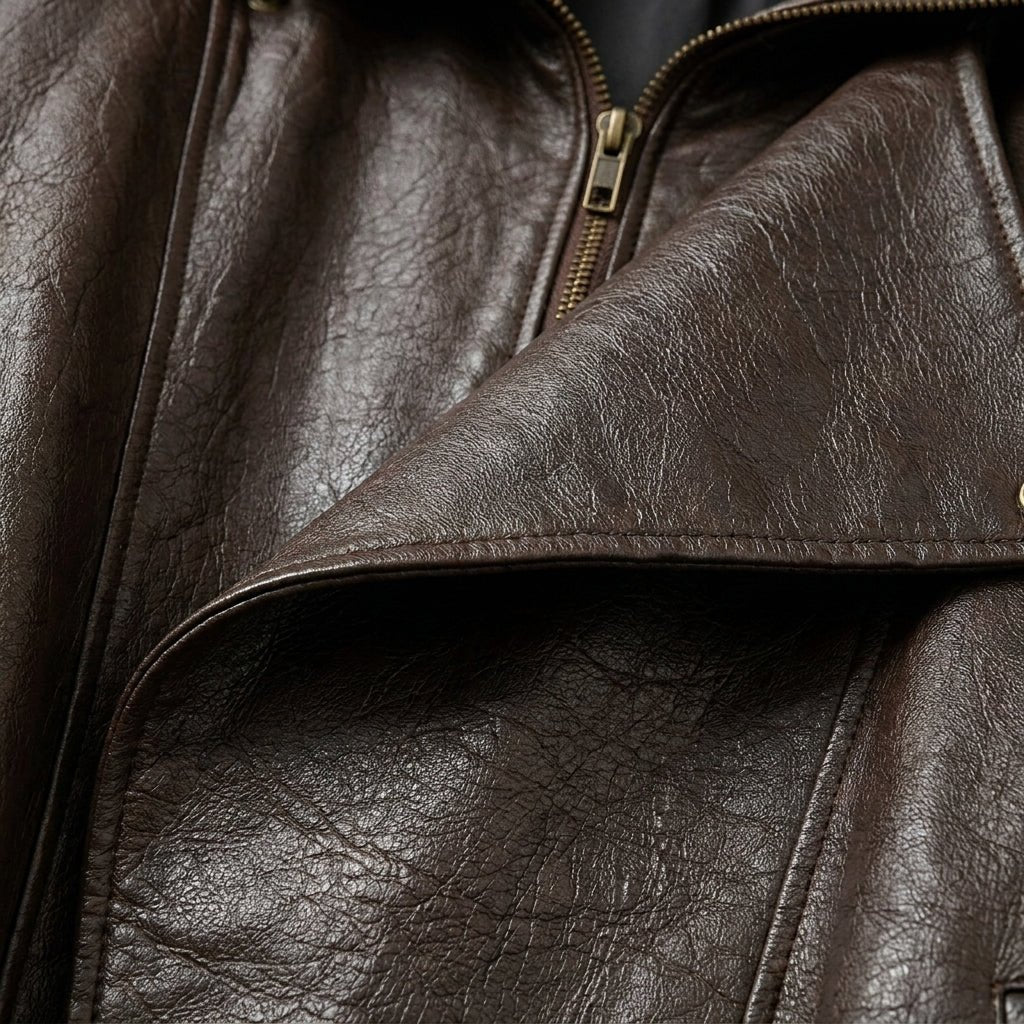 Women's Oversized Leather Jacket – Retro Bomber Style with Belted Waist - We are MFEO