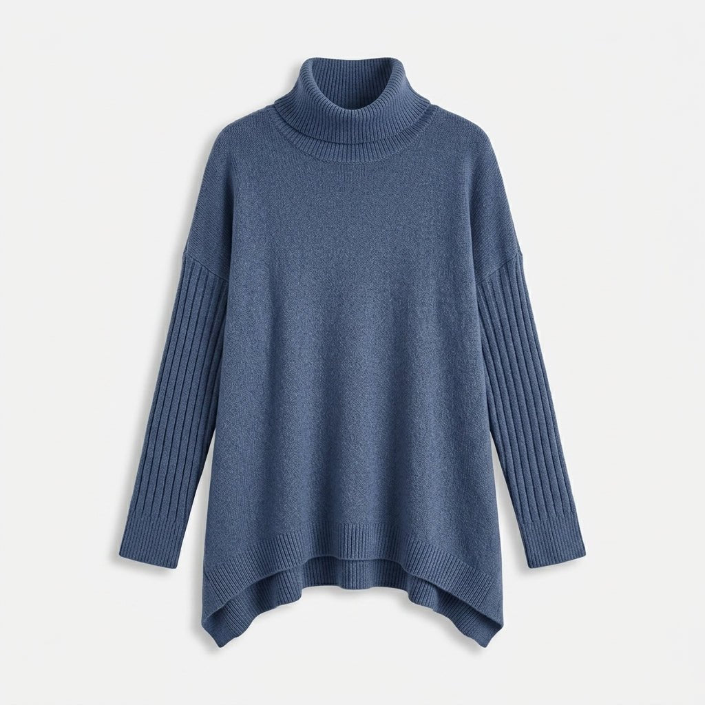 Women's Oversized Turtleneck Sweater – Comfortable Casual Wear with Pockets - We are MFEO