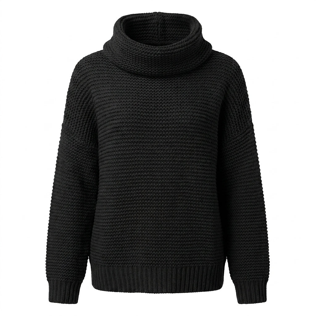 Women's Oversized Turtleneck Sweater – Relaxed Fit Knit - We are MFEO