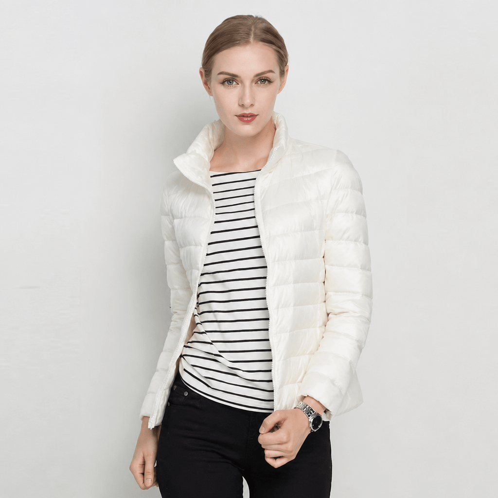 Women's Puffer Jacket – Fitted Quilted Mid-Layer - We are MFEO