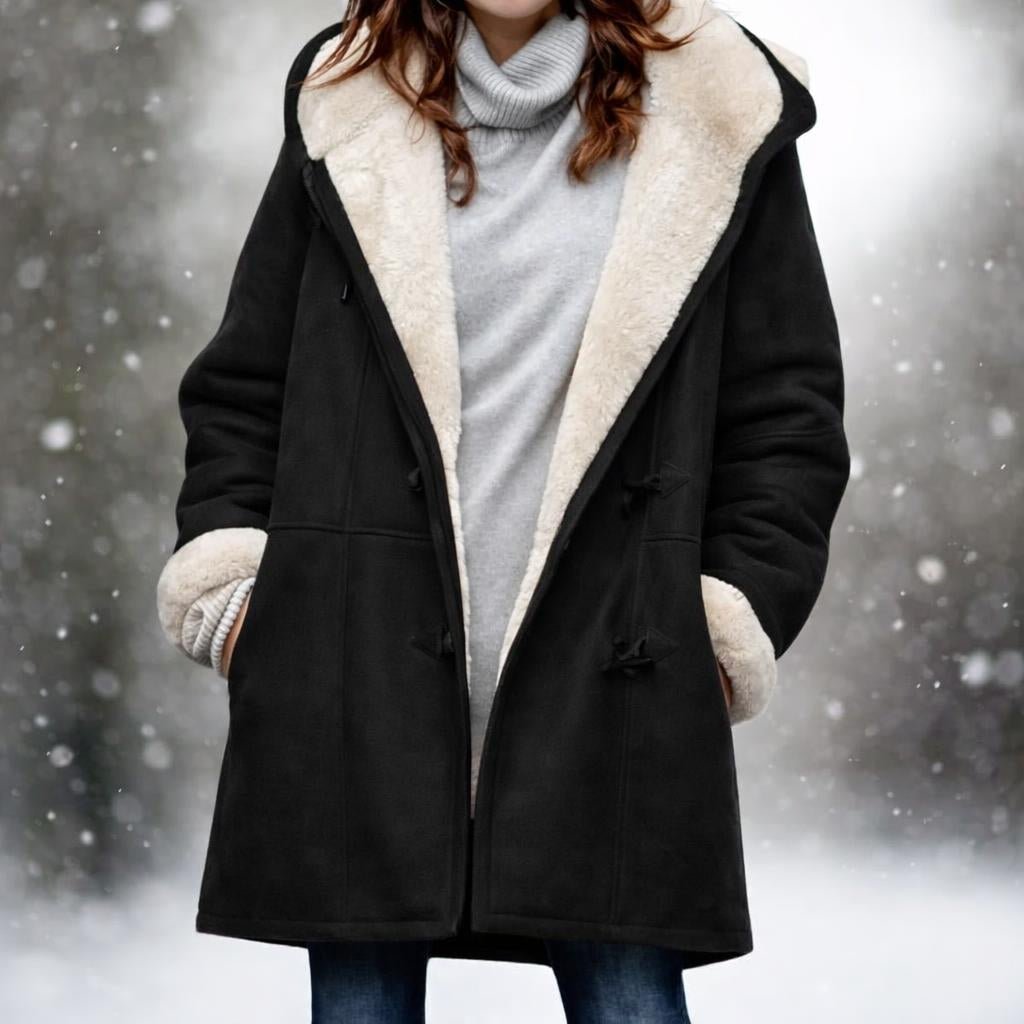 Women's Puffer Jacket for Winter – Oversized Hooded Snow Coat with Fleece Lining - We are MFEO