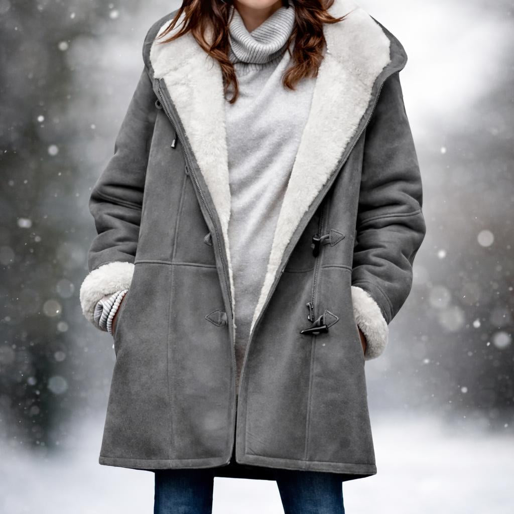 Women's Puffer Jacket for Winter – Oversized Hooded Snow Coat with Fleece Lining - We are MFEO