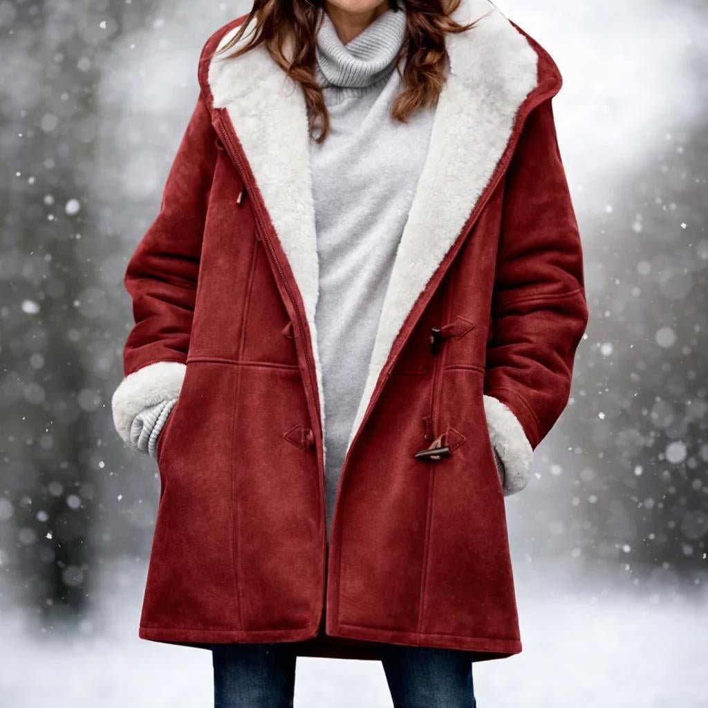 Women's Puffer Jacket for Winter – Oversized Hooded Snow Coat with Fleece Lining - We are MFEO