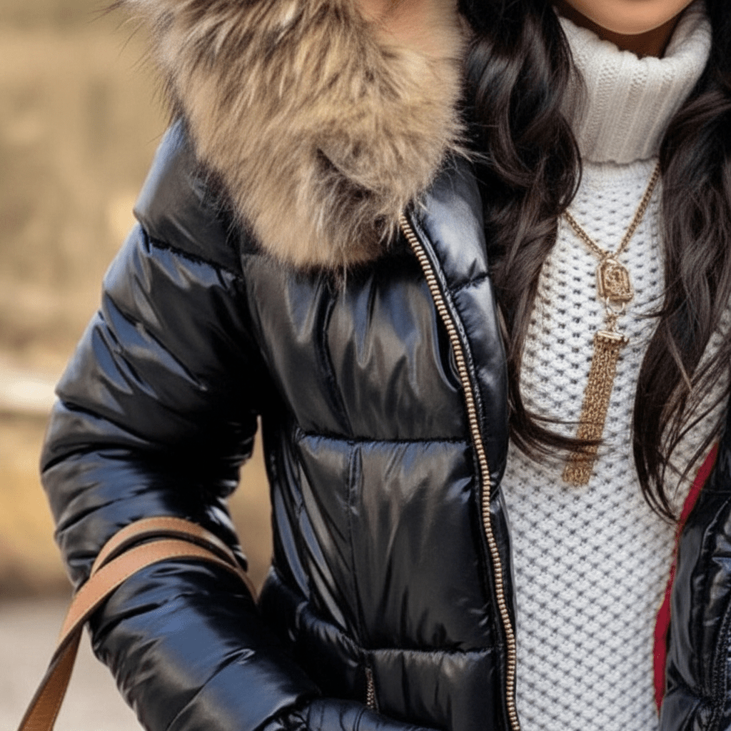 Women's Puffer Jacket for Winter – Quilted with Hood and Zip Pockets - We are MFEO