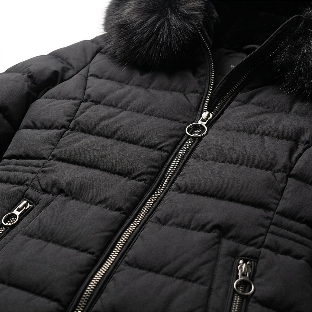Women's Puffer Jacket – Long Hooded Quilted Winter Coat - We are MFEO