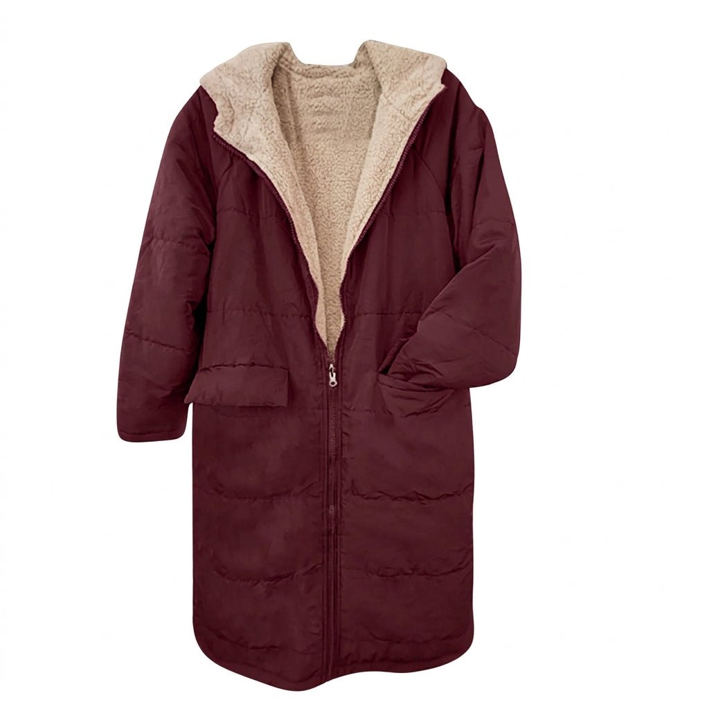 Women's Puffer Jacket – Long Quilted Coat with Hood - We are MFEO