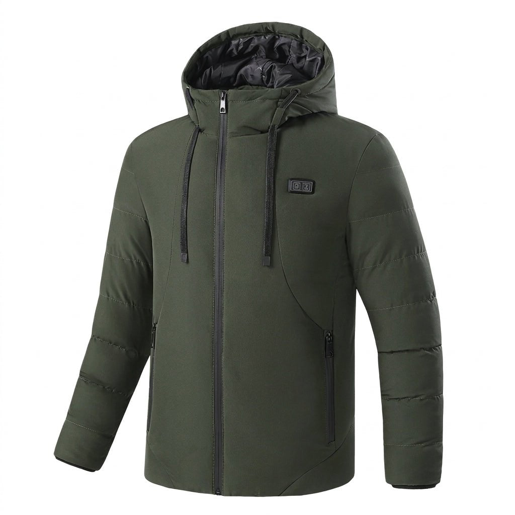 Women's Puffer Jacket with 11 Heating Zones – Quilted Longline Design for Winter Outdoors - We are MFEO