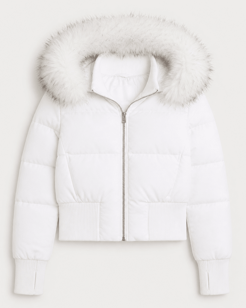 Women's Puffer Jacket with Hood – Quilted Bomber Style - We are MFEO