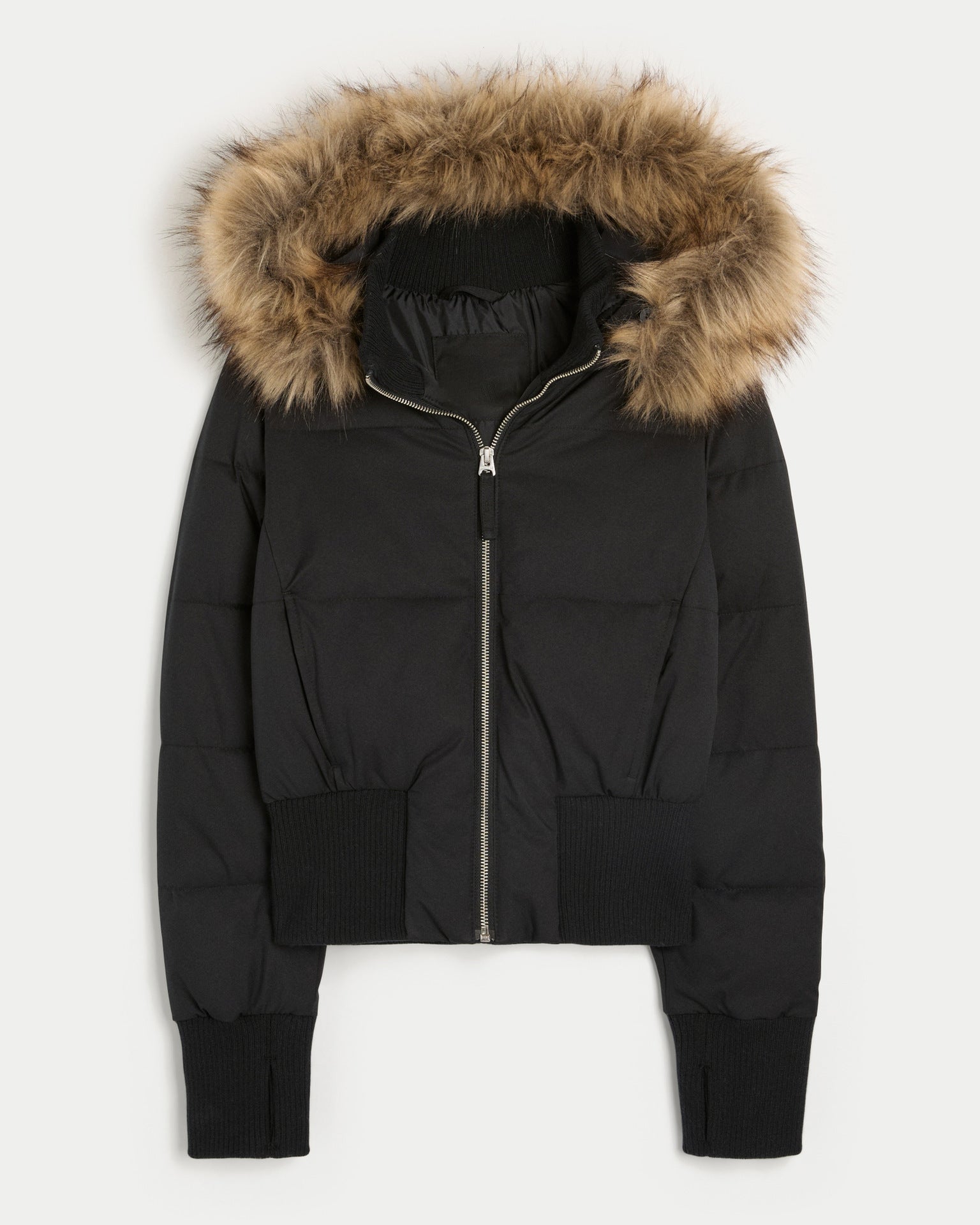 Women's Puffer Jacket with Hood – Quilted Bomber Style - We are MFEO