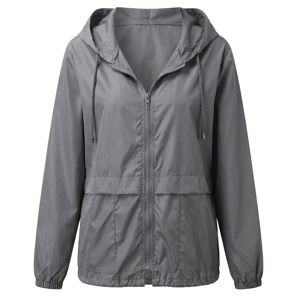 Women's Rain Jacket with Adjustable Hood – Lightweight and Waterproof - We are MFEO