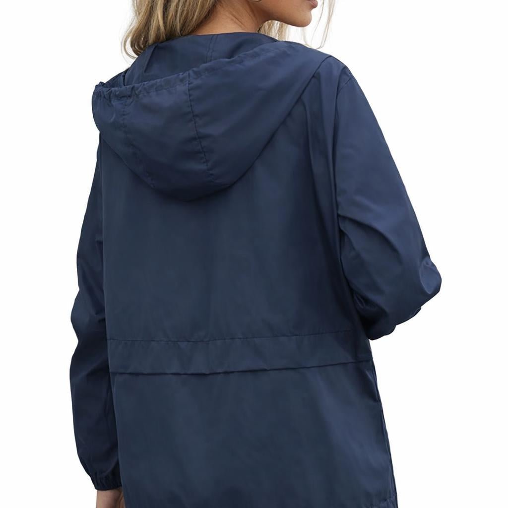Women's Rain Jacket with Adjustable Hood – Lightweight and Waterproof - We are MFEO
