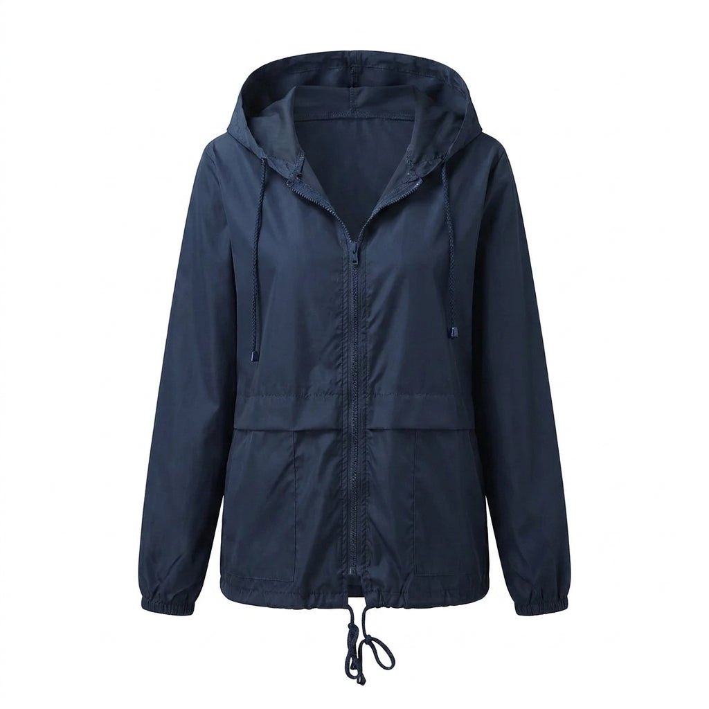 Women's Rain Jacket with Adjustable Hood – Lightweight and Waterproof - We are MFEO