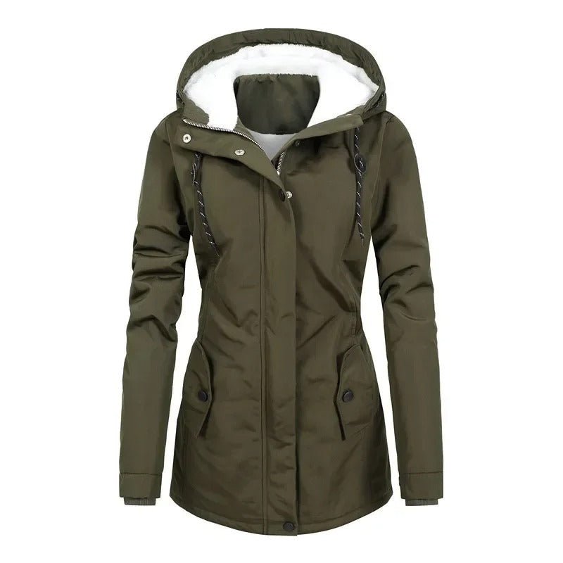 Women's Rain Jacket with Adjustable Waist – Waterproof Hooded Design - We are MFEO