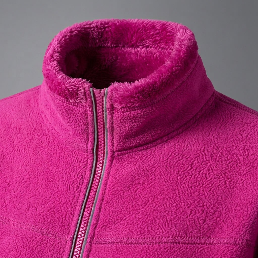 Women's Reversible Winter Jacket – Plush Zip-Up with Stand Collar - We are MFEO