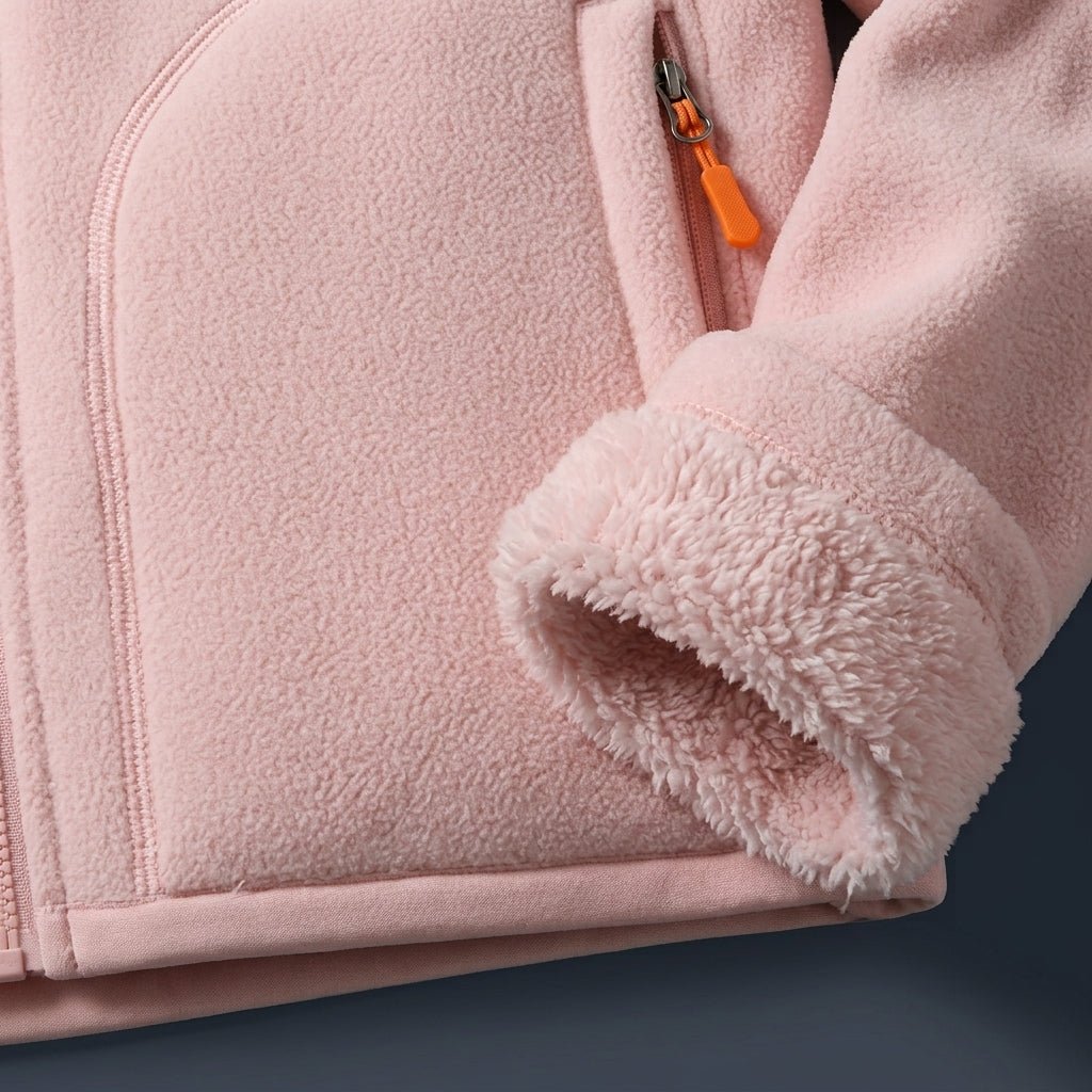 Women's Reversible Winter Jacket – Plush Zip-Up with Stand Collar - We are MFEO