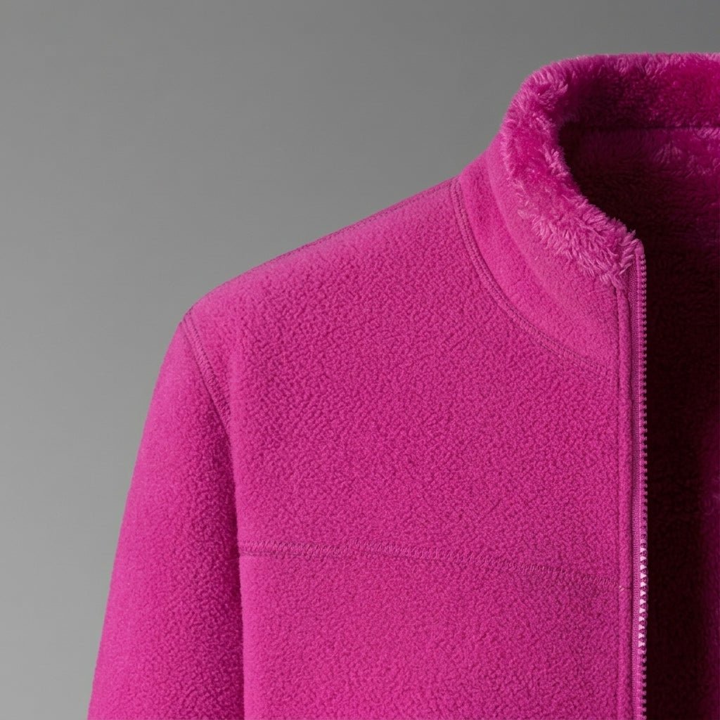 Women's Reversible Winter Jacket – Plush Zip-Up with Stand Collar - We are MFEO