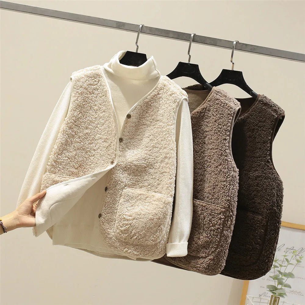 Women's Sleeveless Vest with Button Closure – Versatile Layer for All Seasons - We are MFEO