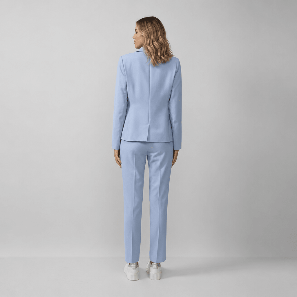 Women's Slim Fit Blazer with Notched Lapels – Single Button Closure - We are MFEO