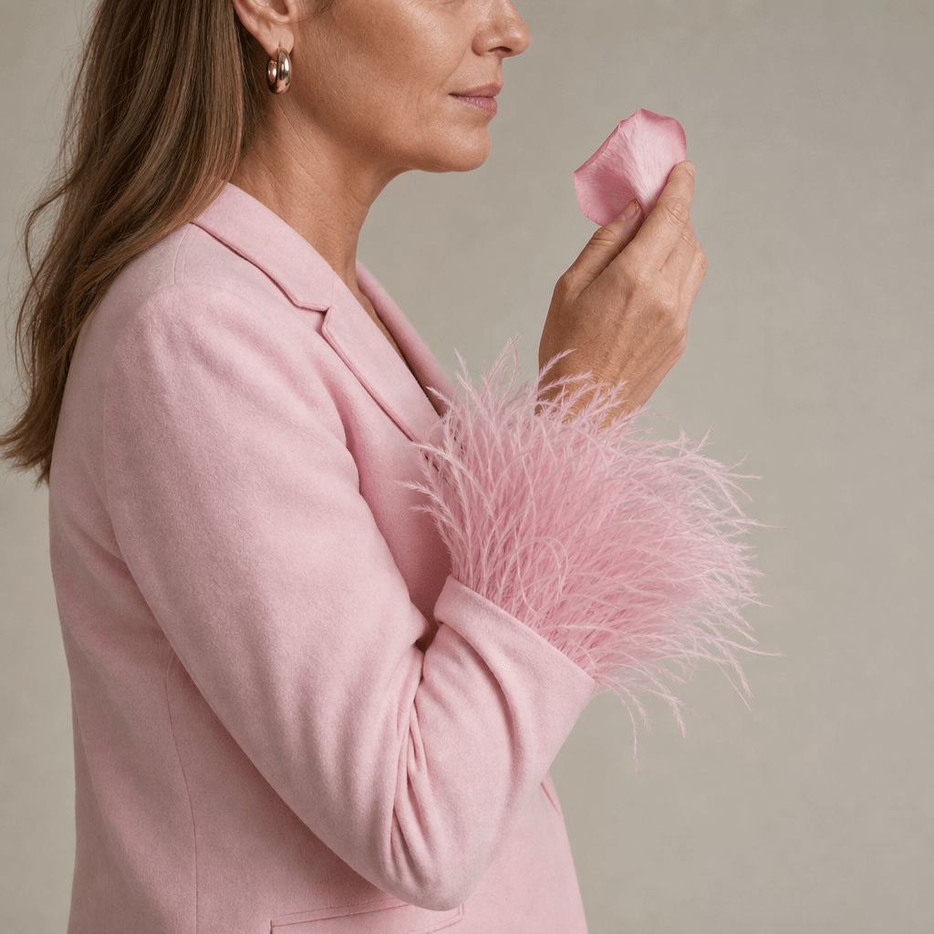 Women's Suit – Tailored Blazer with Feather Cuffs and Straight Leg Trousers - We are MFEO