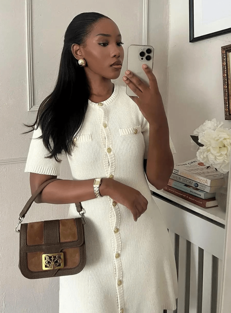 Women's Summer Knit Mini Dress – Button Down with Frilled Collar and Short Sleeves - We are MFEO