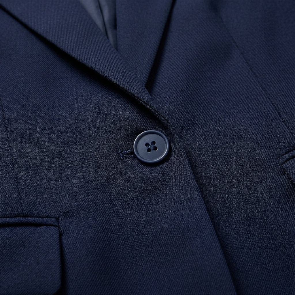 Women's Tailored Blazer – Classic Single-Breasted Design with Roll-Up Sleeves - We are MFEO