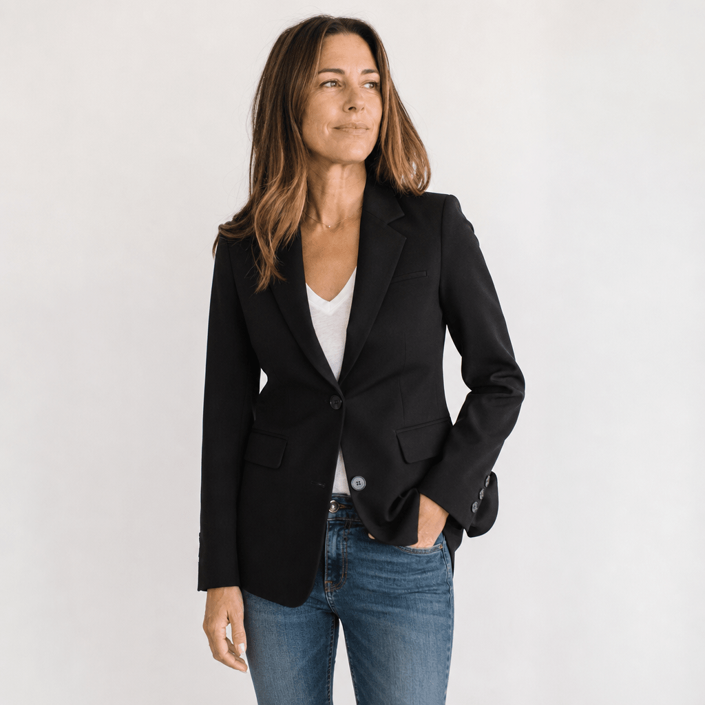 Women's Tailored Blazer – Fitted Notch Lapel Jacket for Work and Formal Events - We are MFEO