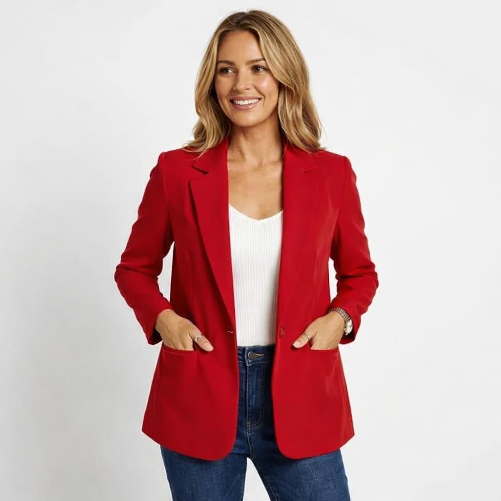 Women's Tailored Blazer – Notched Lapel, Single-Breasted - We are MFEO