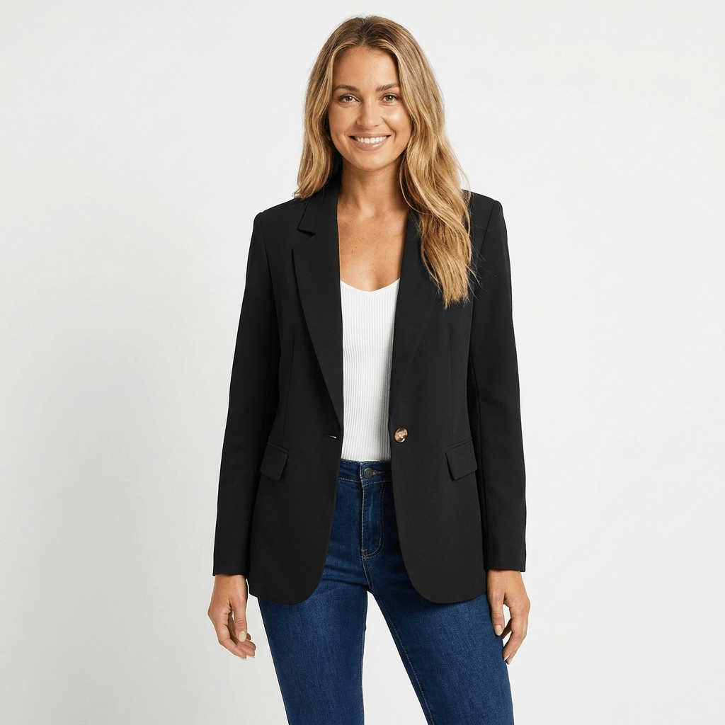 Women's Tailored Blazer – Notched Lapel, Single-Breasted - We are MFEO