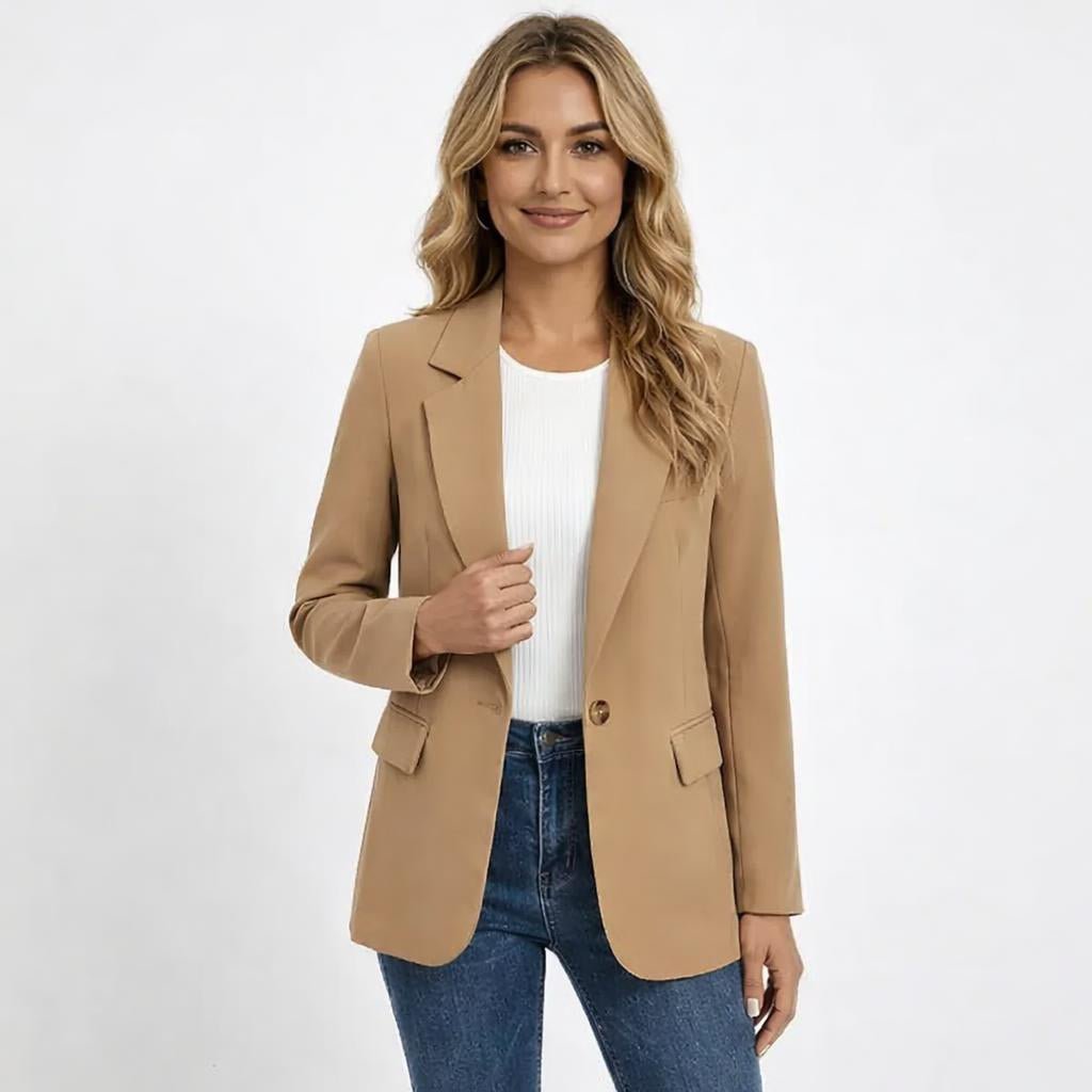 Women's Tailored Blazer – Notched Lapel, Single-Breasted - We are MFEO