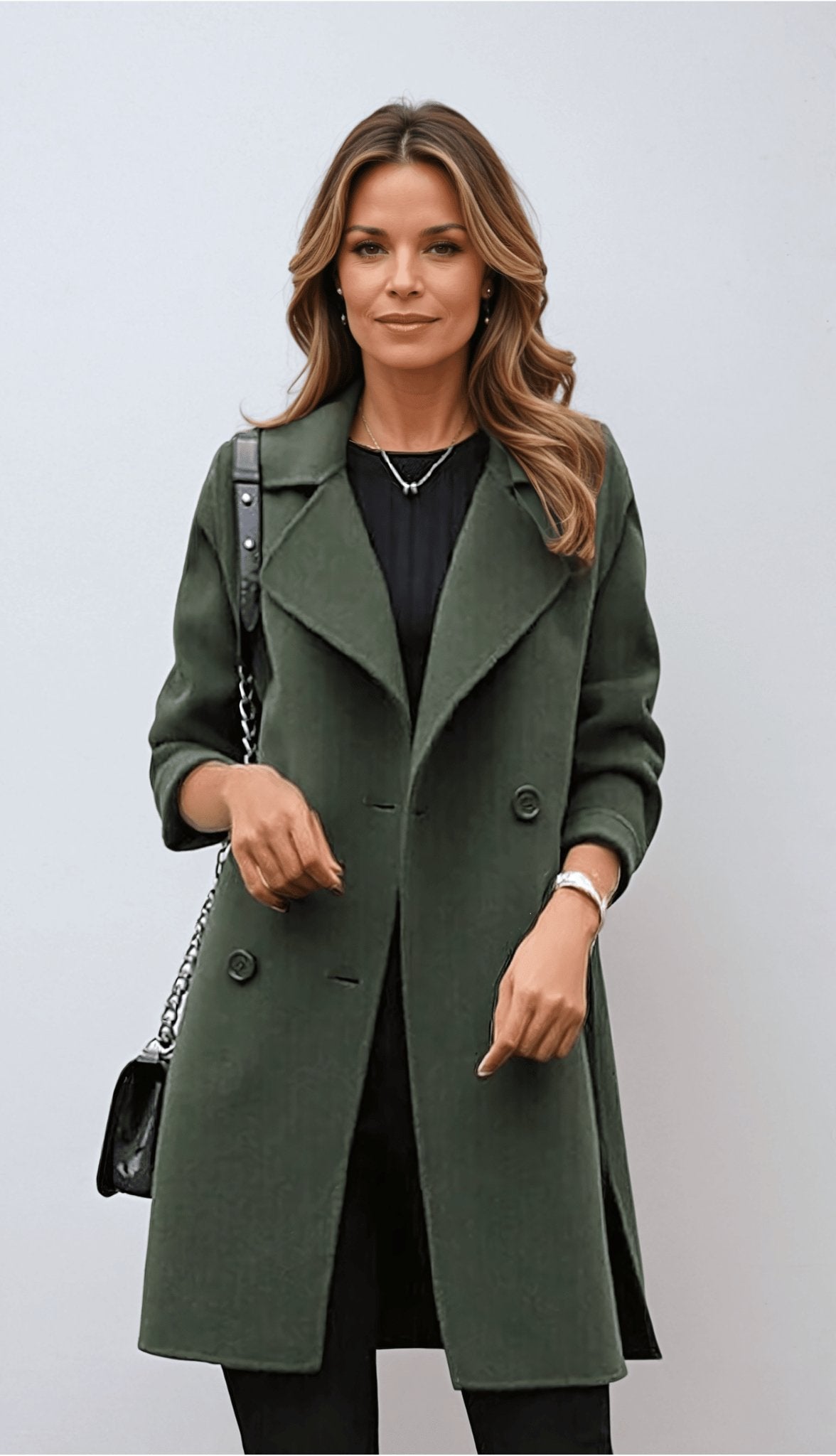 Women's Trench Coat – Double Breasted Mid-Length for Winter Styling - We are MFEO