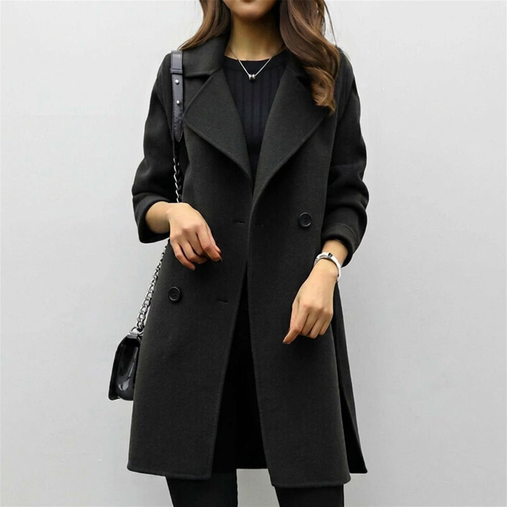 Women's Trench Coat – Double Breasted Mid-Length for Winter Styling - We are MFEO