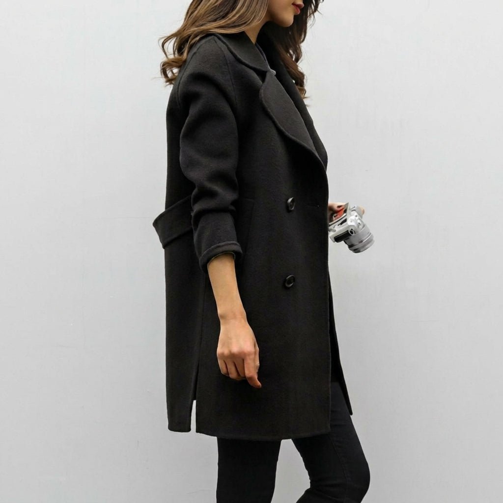 Women's Trench Coat – Double Breasted Mid-Length for Winter Styling - We are MFEO