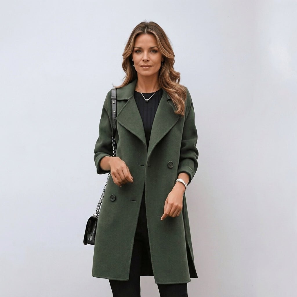 Women's Trench Coat – Double Breasted Mid-Length for Winter Styling - We are MFEO