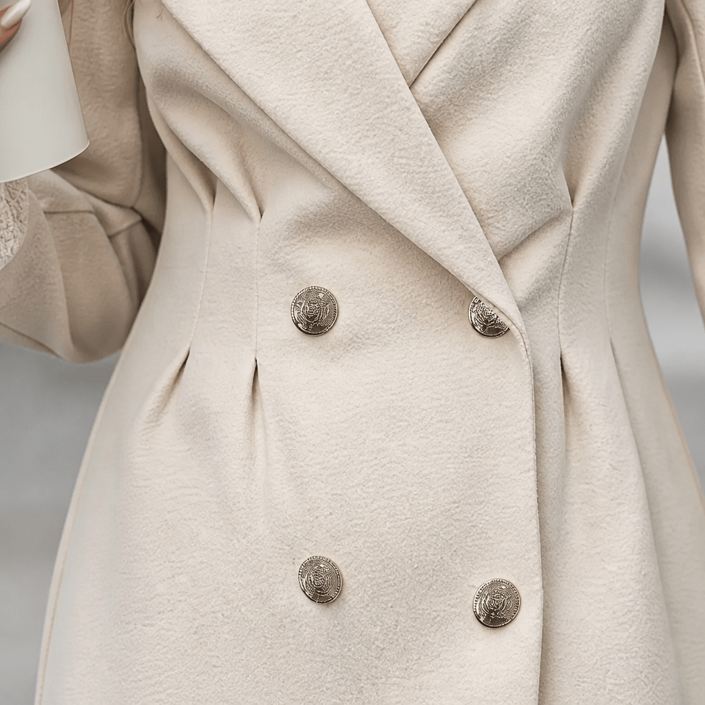 Women's Trench Coat – Double Breasted Midi Length, Notched Lapel Design - We are MFEO