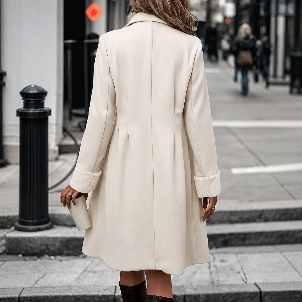 Women's Trench Coat – Double Breasted Midi Length, Notched Lapel Design - We are MFEO