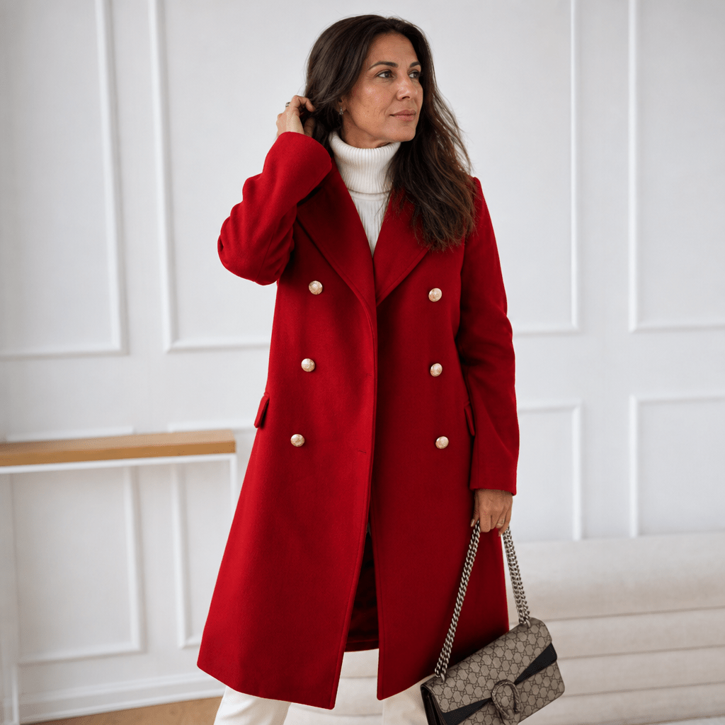 Women's Trench Coat – Long Double-Breasted Winter Outerwear with Pockets - We are MFEO