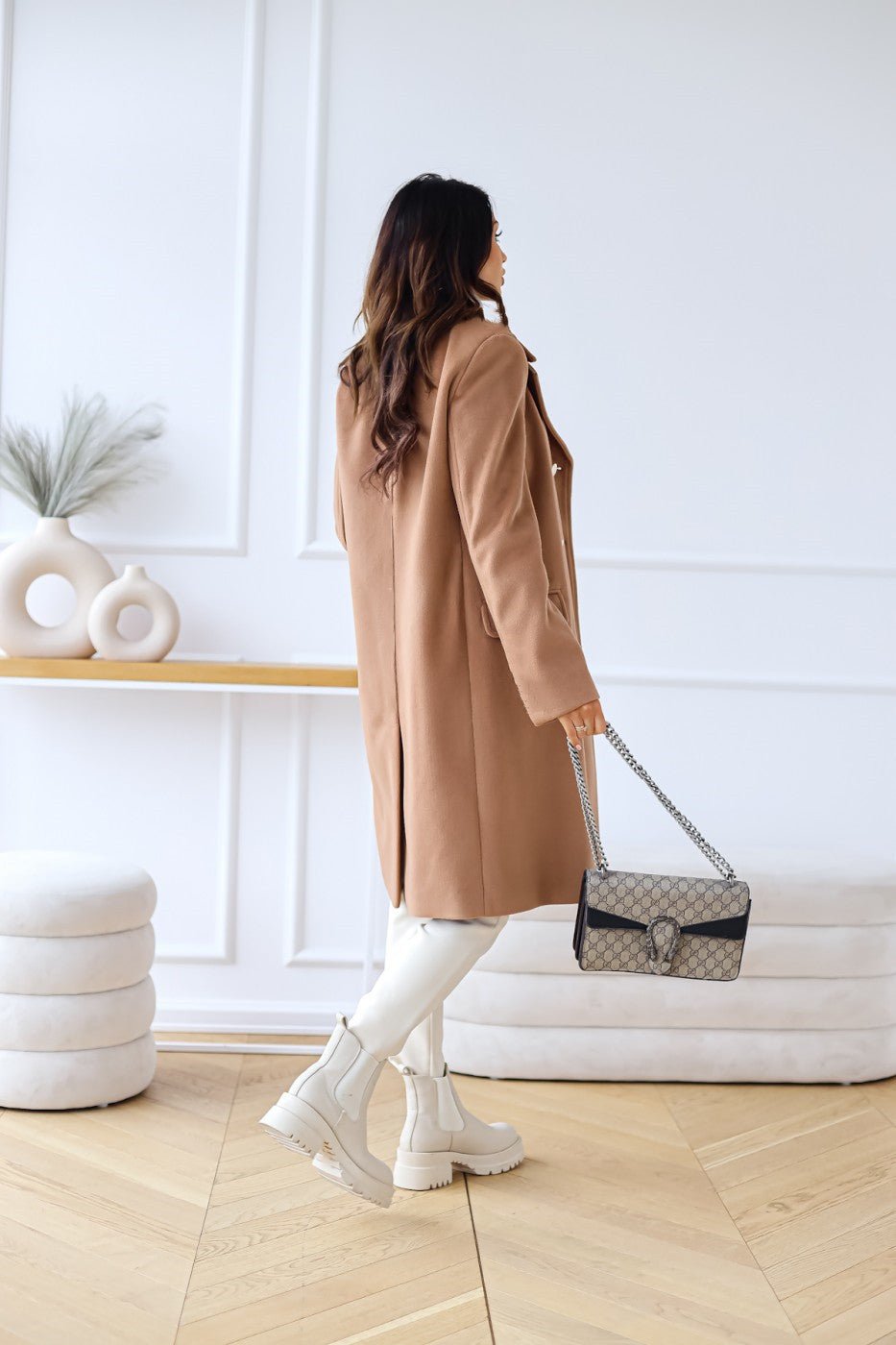Women's Trench Coat – Long Double-Breasted Winter Outerwear with Pockets - We are MFEO